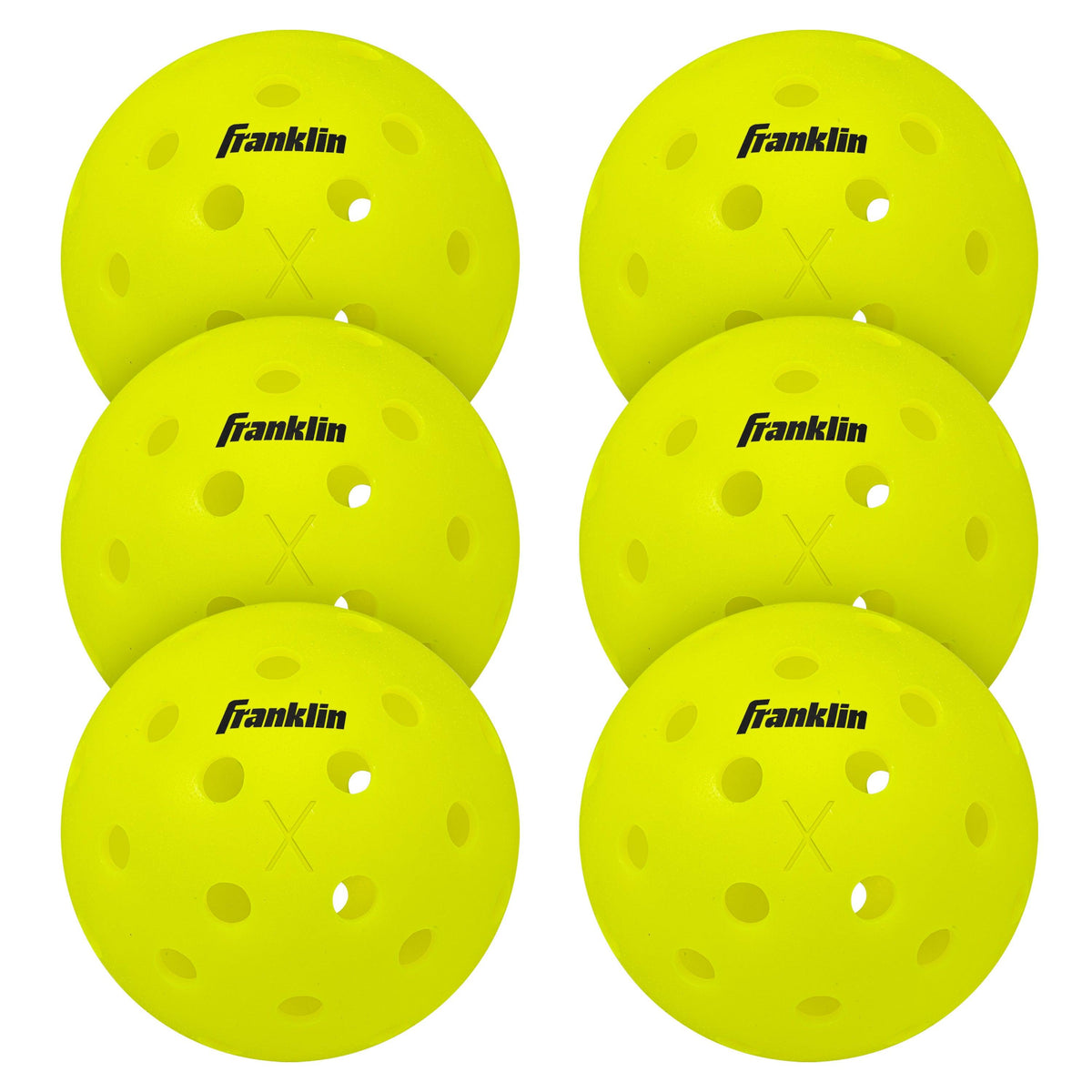 Franklin Sports X-40 Outdoor Pickleballs - 6-Pack