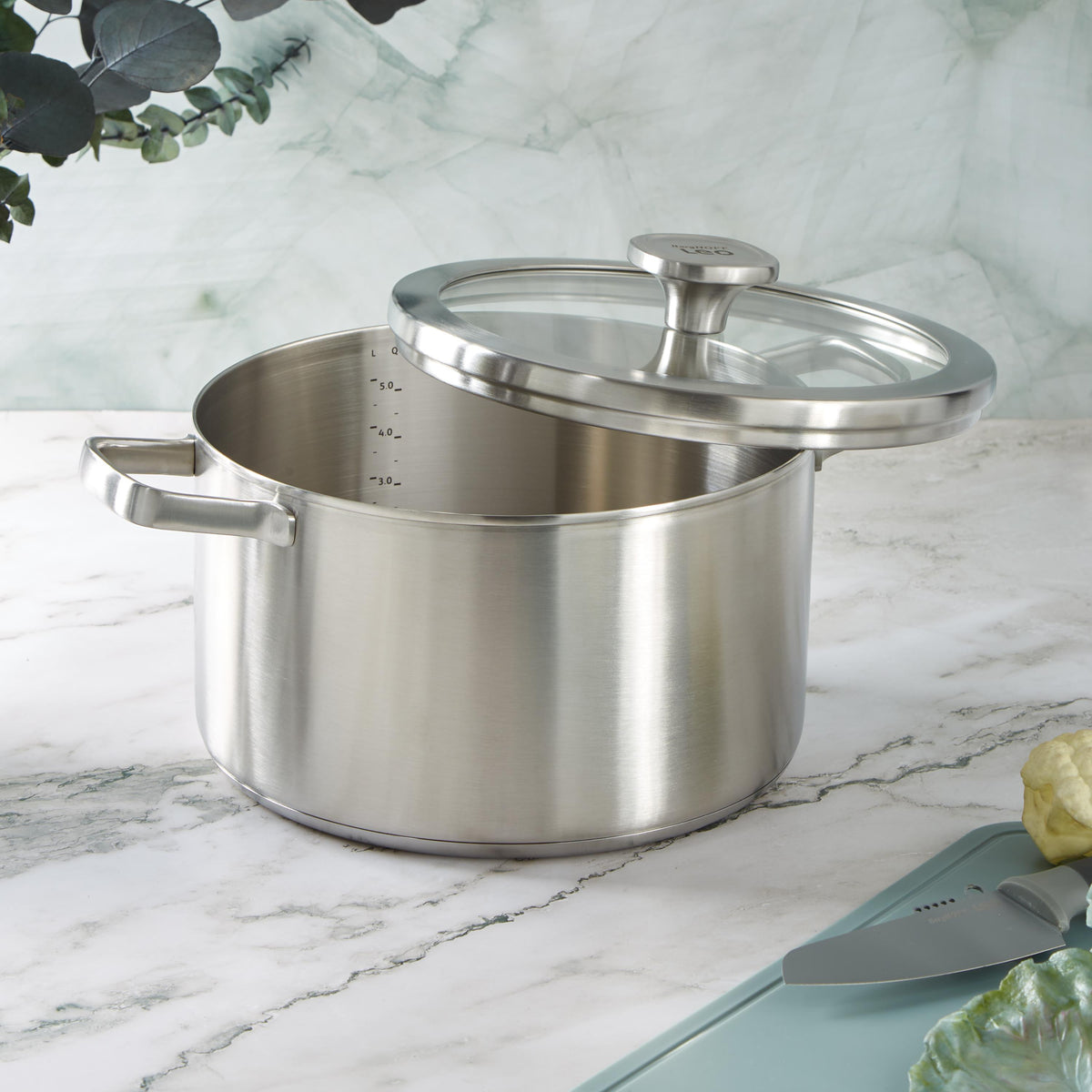 BergHOFF Leo Graphite 9.5" Recycled SS Cov Stockpot, 6.3Qt