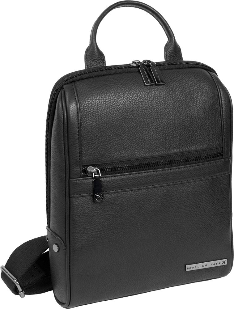 Boarding Pass Gotham Pebble Grain Message Bag Size 12"