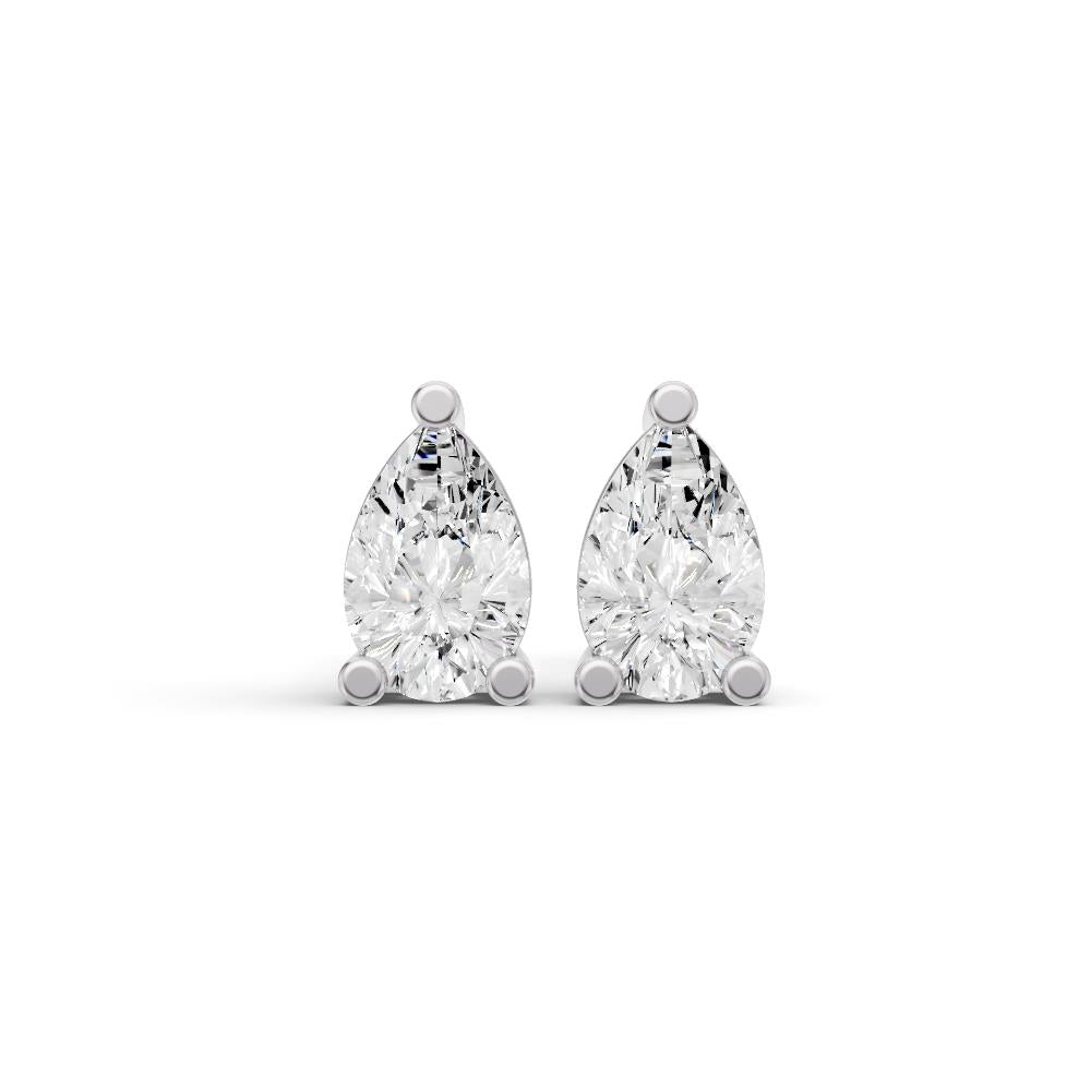 Prestige Boutique Diamonds Pear Lab Diamond Solitaire Earrings Size 0.5 CTW
