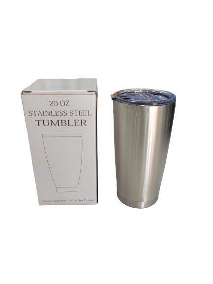 Bella Home 20 oz. Double Wall Stainless Steel Tumbler with Stainless Straws.