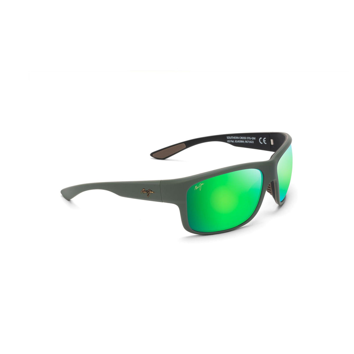 Maui Jim Southern Cross Polarized Sunglasses Matte Khaki Frame MAUIGreen Lens