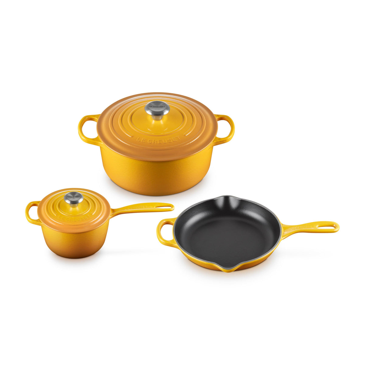 Le Creuset 5pc Signature Cast Iron Cookware Set Nectar