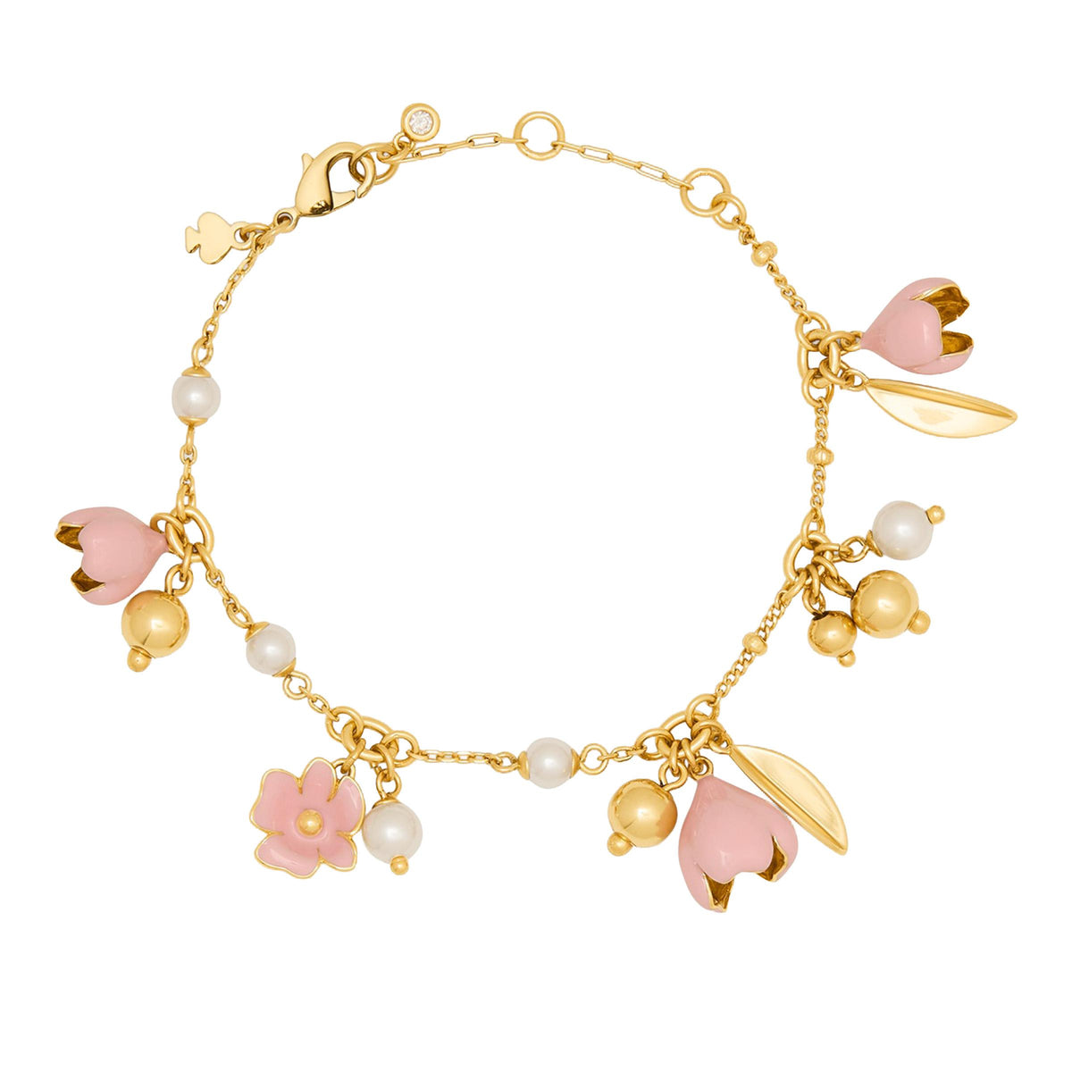 kate spade new york Golden Bloom Scatter Bracelet - Pink/Gold