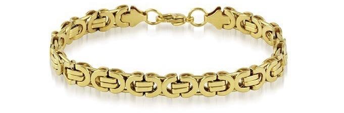 Completely Bella 8" Byzantine Link 18k Gold Plated Bracelet