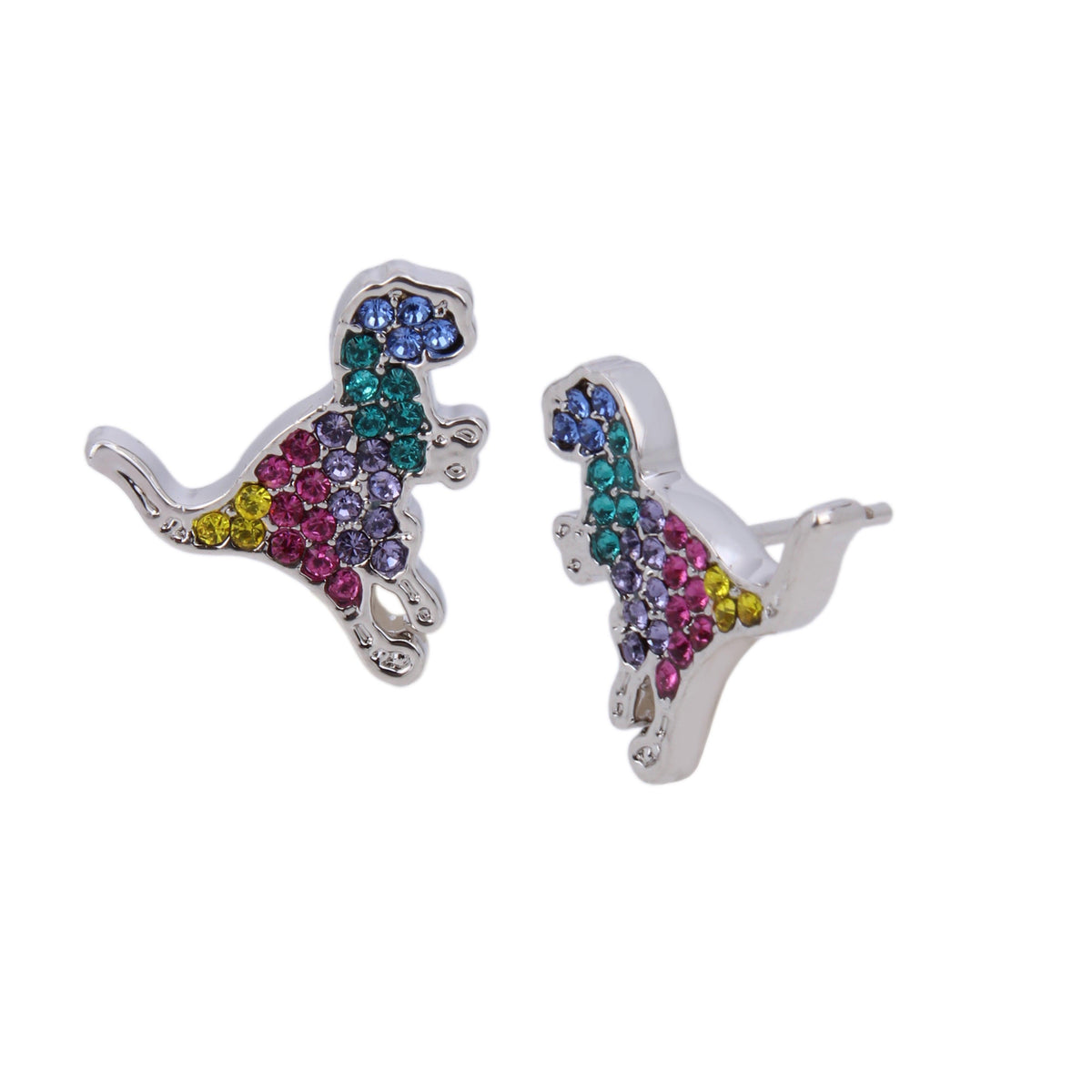Coach Pave Rexy Rainbow Crystal Stud Earrings