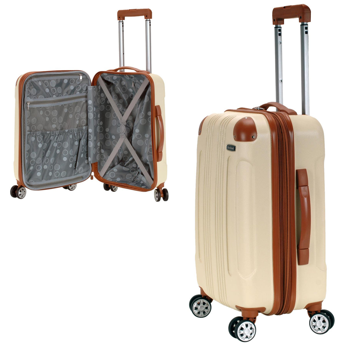 Rockland Luggage London ABS 20" Upright Spinner - White