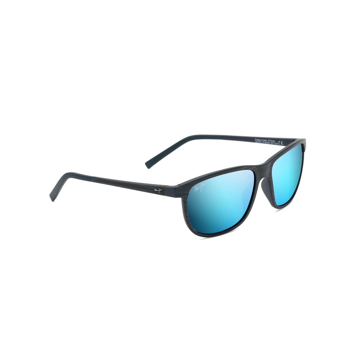 Maui Jim Lele Kawa Polarized Sunglasses Dark Navy Frame Blue Hawaii Lens