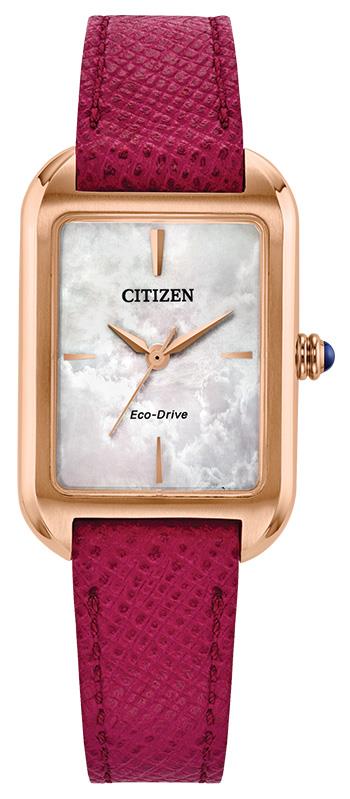 Citizen Watch Ladies' Classic Leather Strap watch, White dial