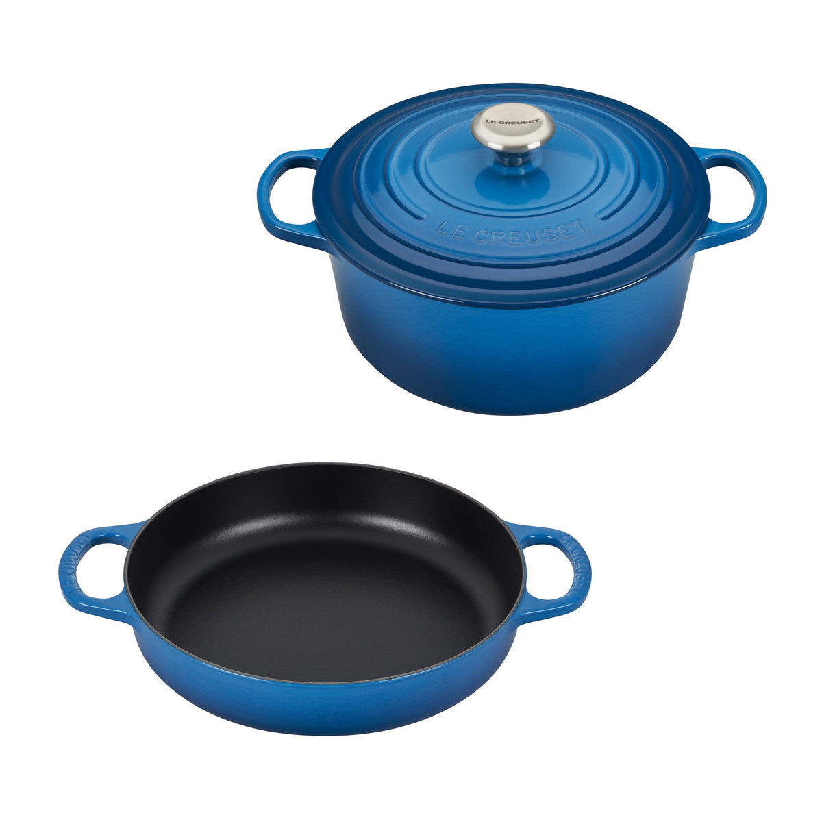 Le Creuset 3pc Signature Cast Iron Set Marseille
