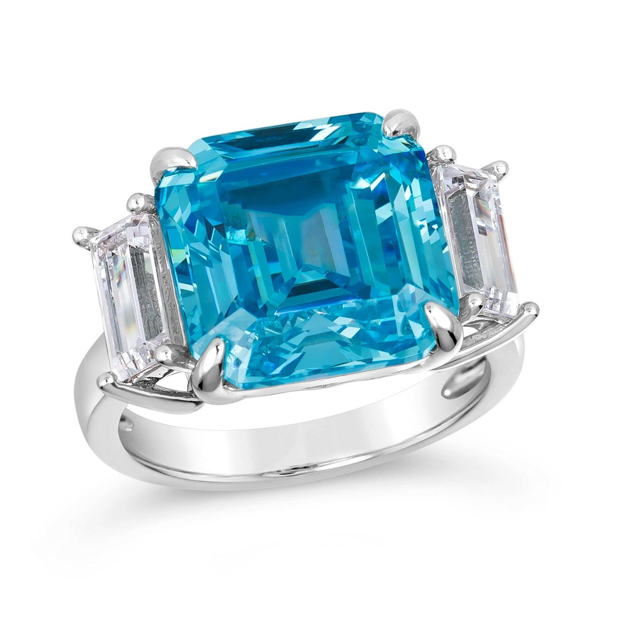 Anna Zuckerman Ocean Drive 8 Carat Asscher Cut Ring Size 9