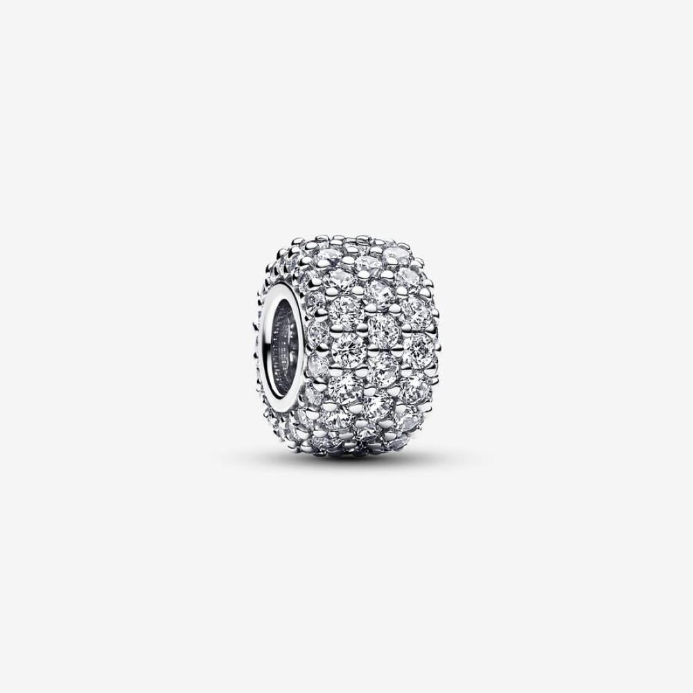 Pandora Sparkling Pave Triple-Row Charm