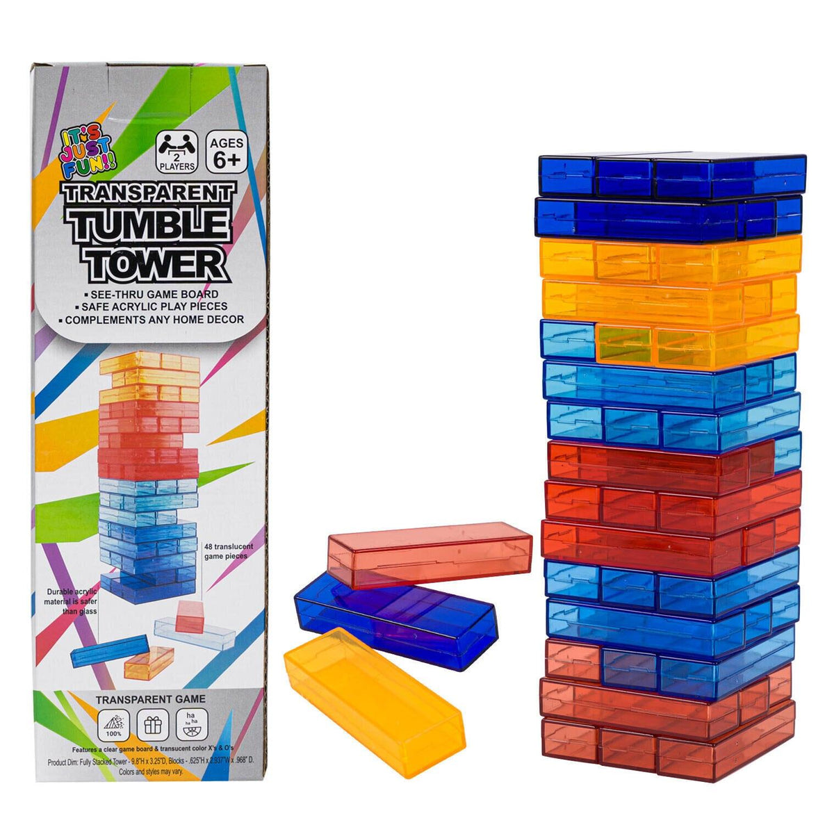 Bella Home Transparent Tumbler Acrylic Tower Game