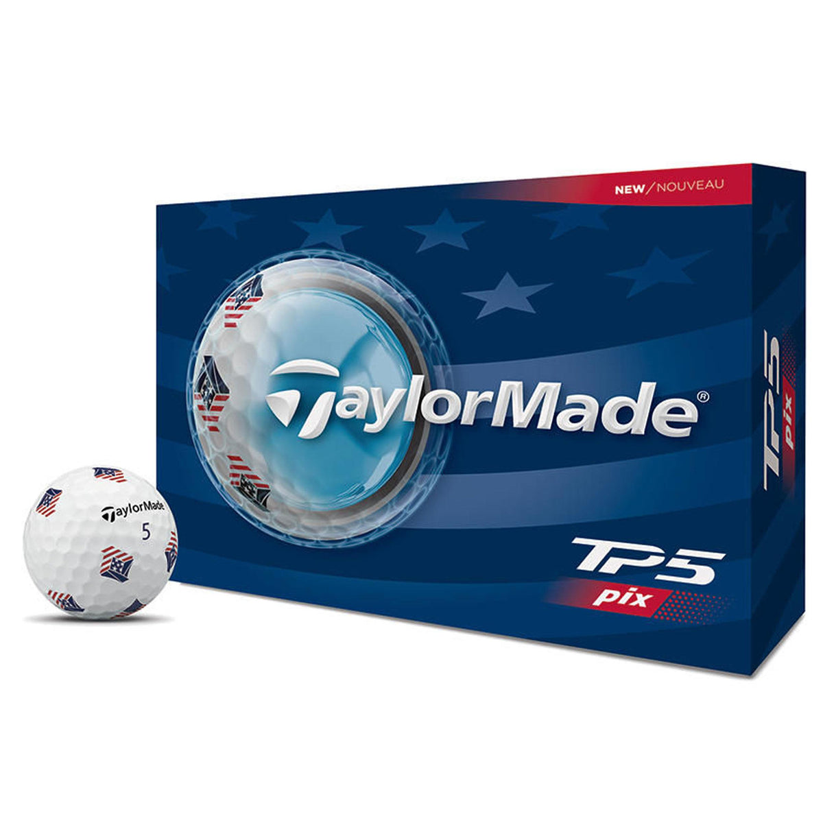 TaylorMade TP5 Pix USA Golf Balls - 1 Dozen