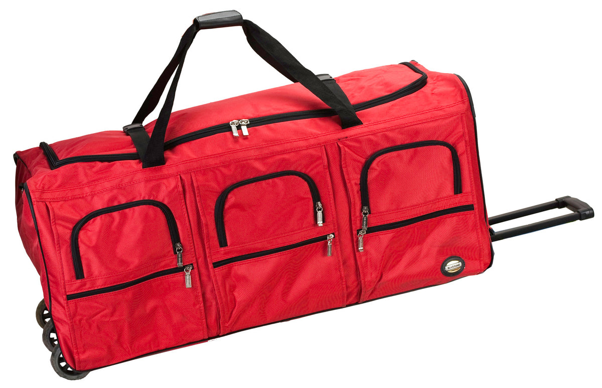 Rockland Luggage 40" Rolling Multi-Pocket Duffle - Red