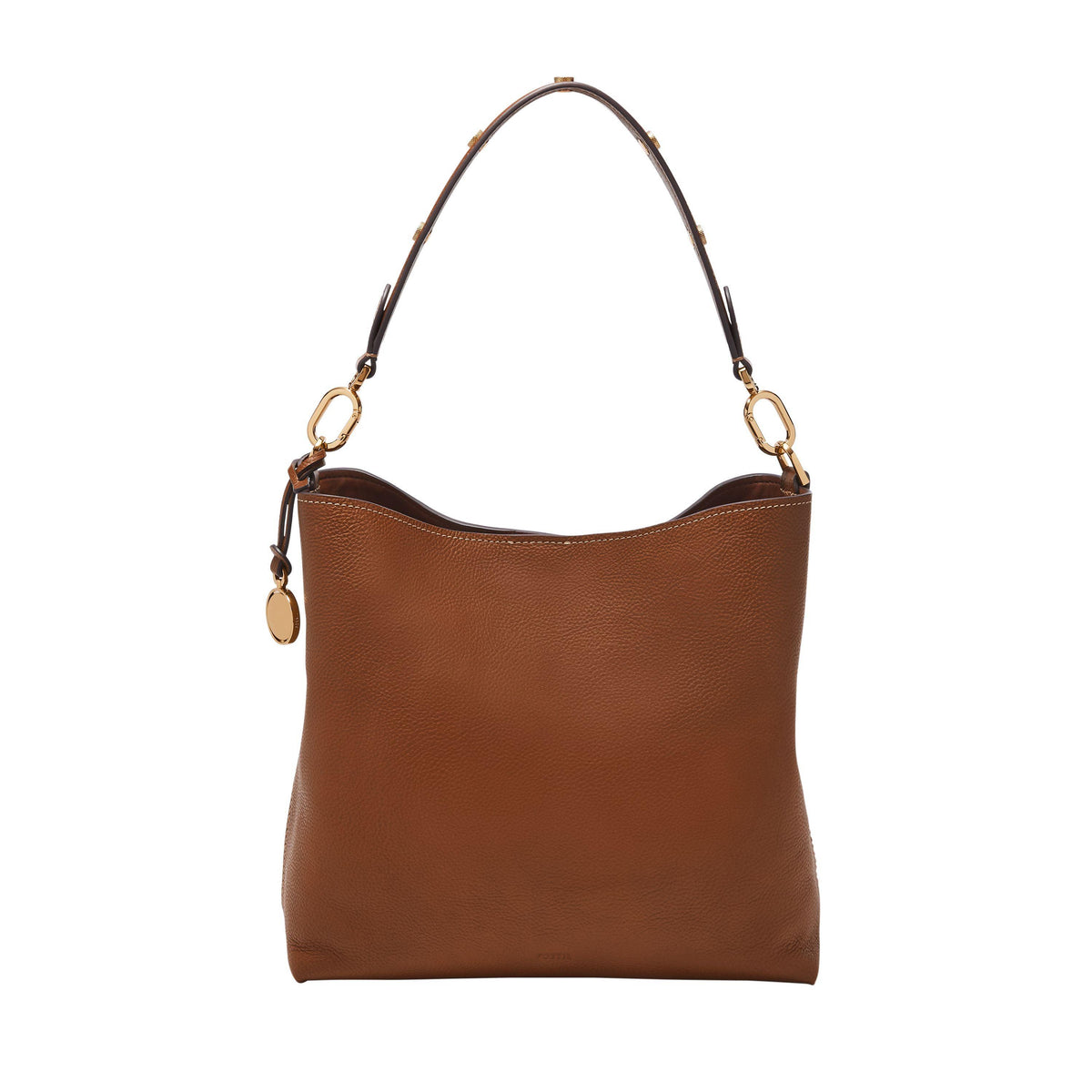 Fossil Jessie Leather Bucket Shoulder Bag Brown