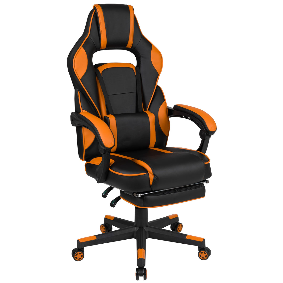 OSC Designs Black/Orange X40 Series Reclining & Massaging Gaming Chair