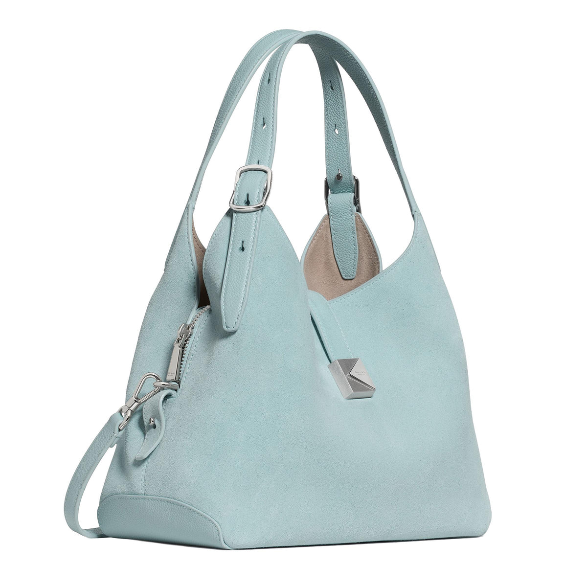 kate spade new york Deco Suede & Leather Medium Crossbody Tote - English Sea