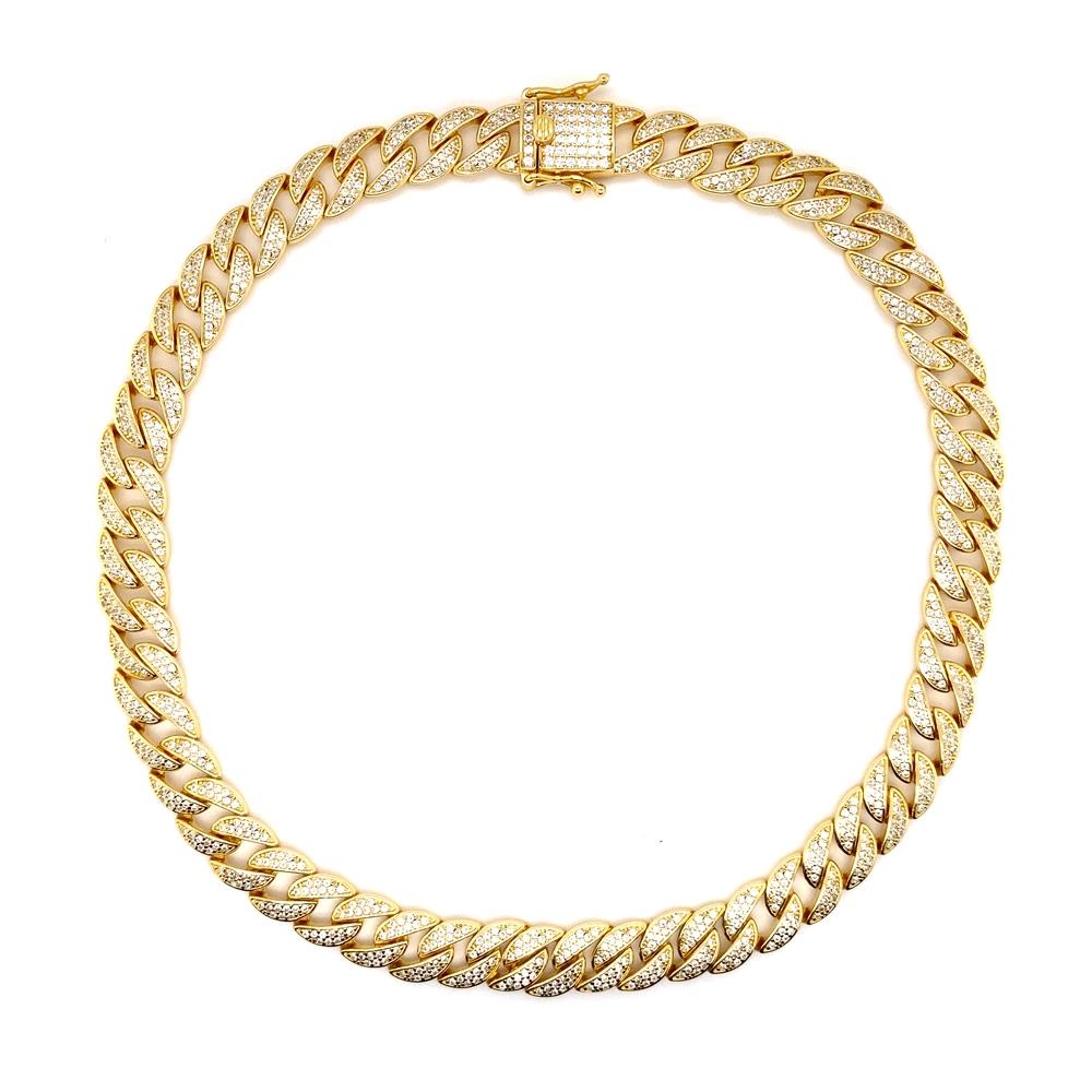 Anna Zuckerman Havana 9mm Cuban Necklace Size 14 inch