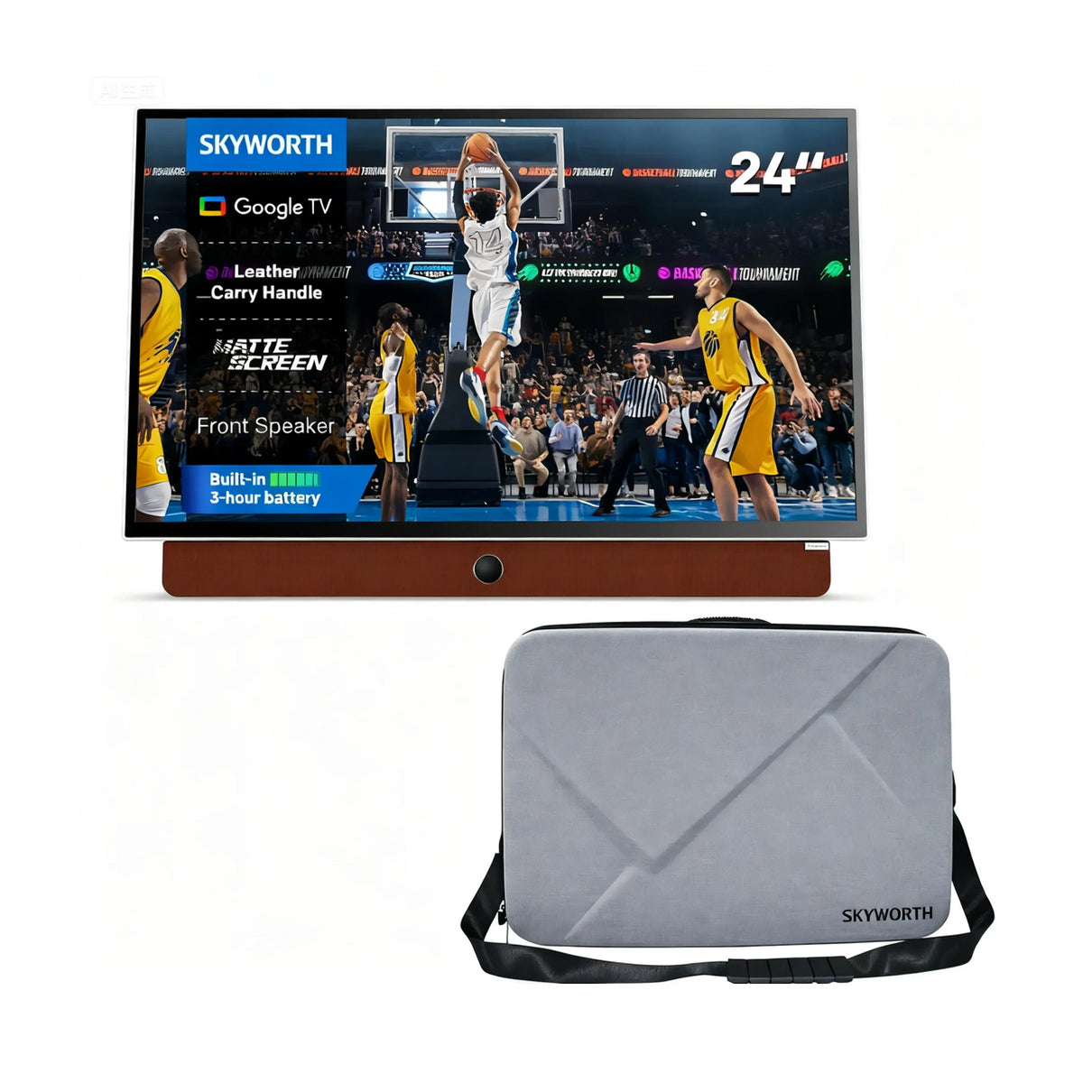 Skyworth 24" Portable Google TV Bundle