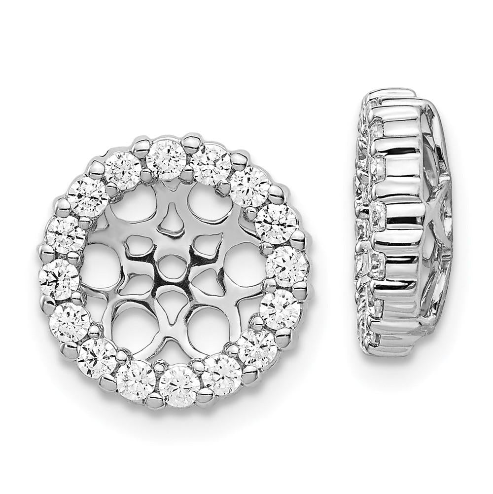 Distinctive 14K White Gold Lab Grown Diamond Earring Jackets, .69ctw