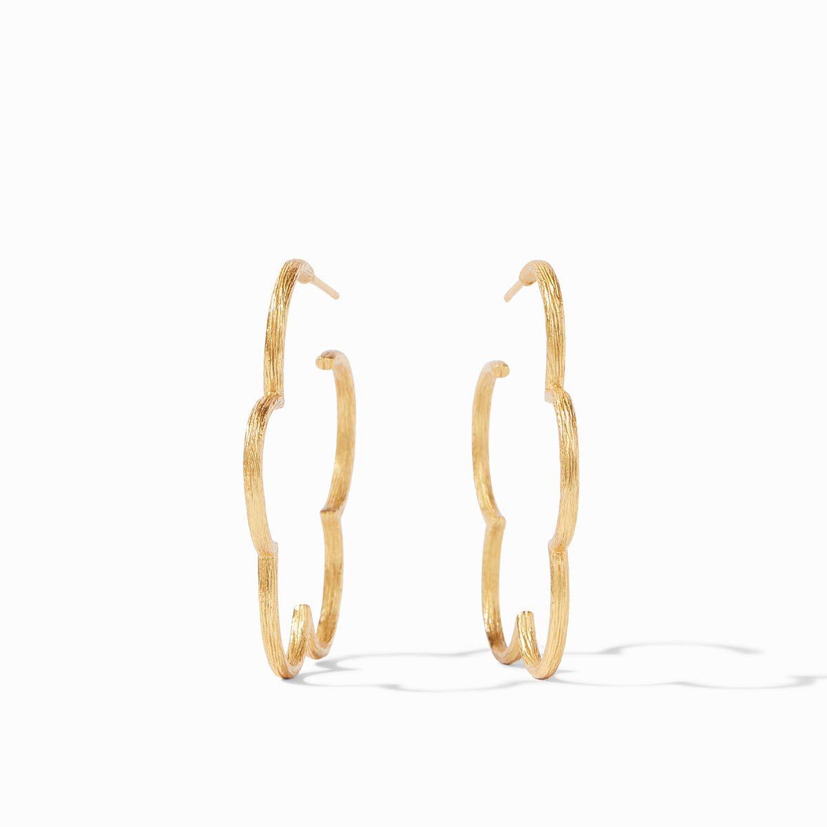 Julie Vos Gardenia Textured Hoop Earrings