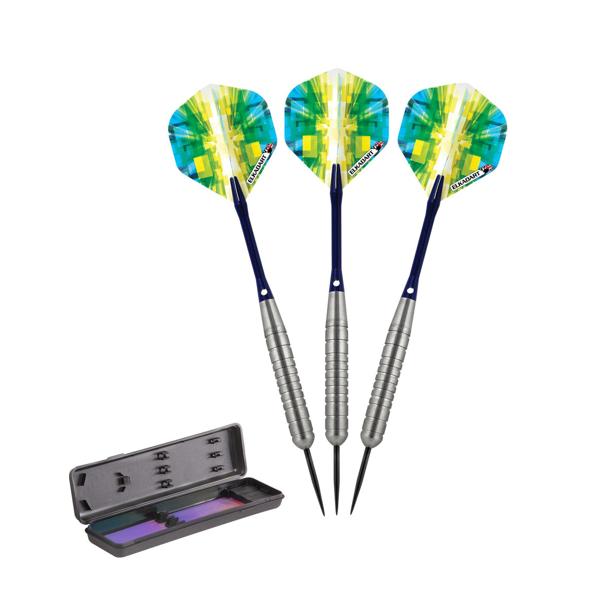 Elkadart Prism Ringed Silver Steel Tip Darts 24 Grams