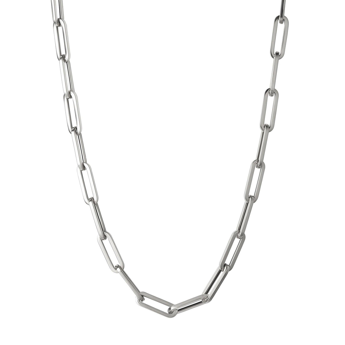 Jilco Chunky Paperclip Necklace Silver