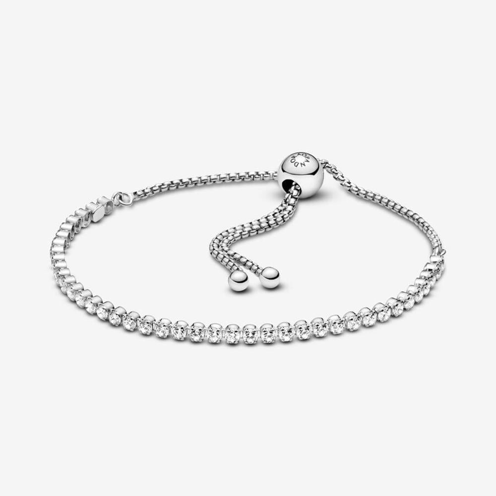 Pandora Sparkling Slider Tennis Bracelet Size 9"