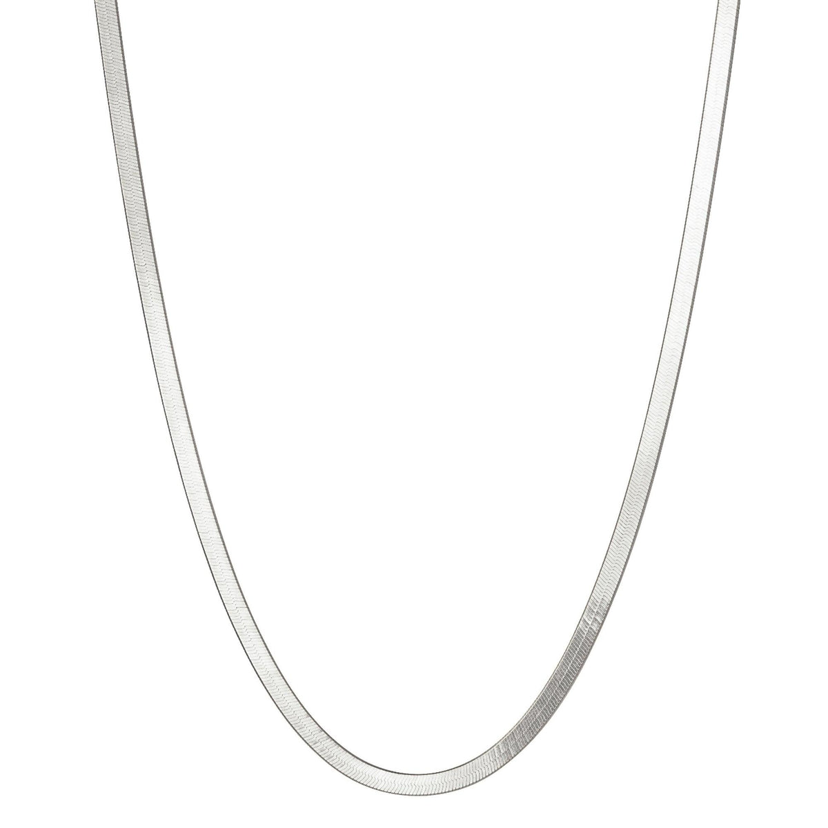 Jilco Herringbone Chain Necklace Silver
