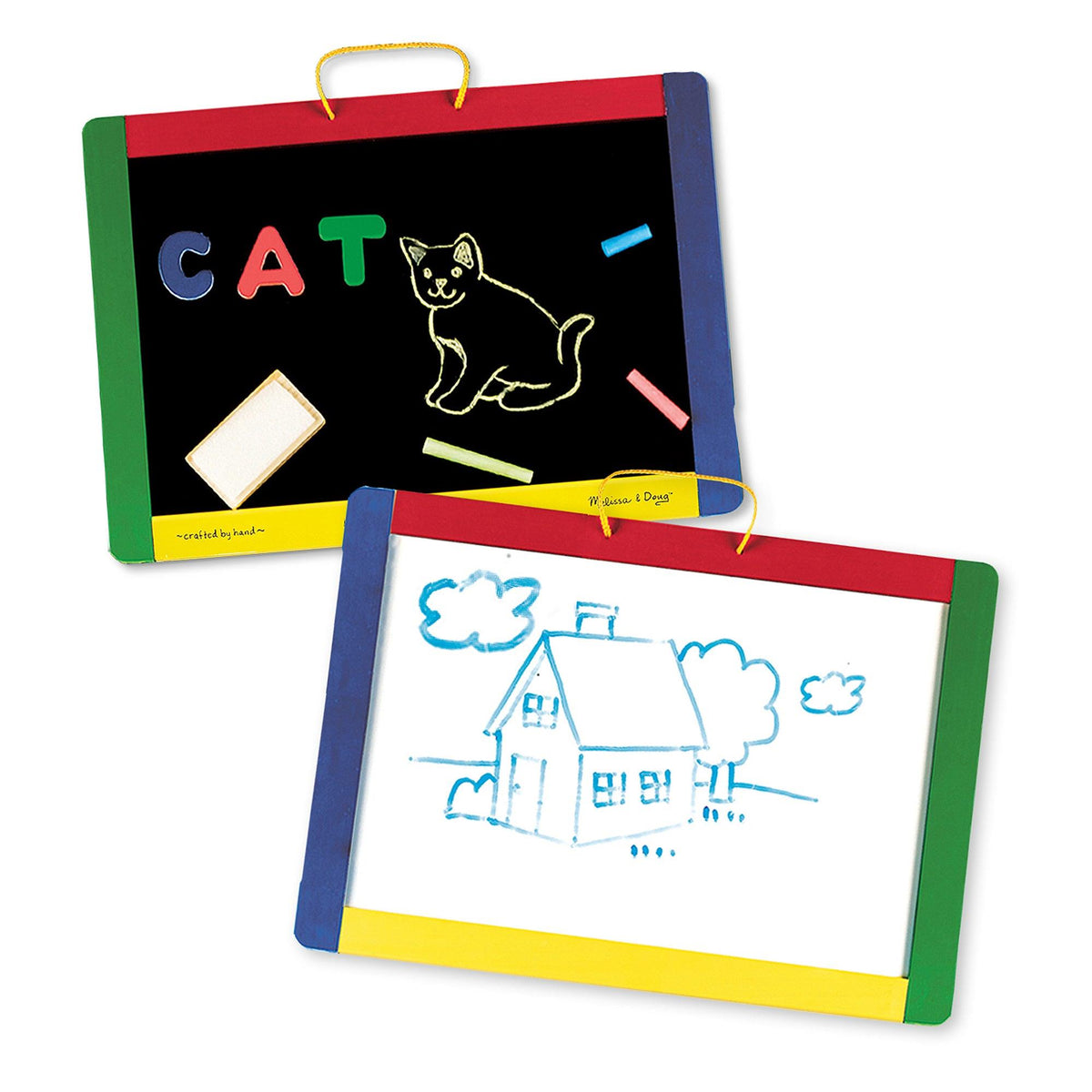Melissa & Doug Magnetic Chalkboard & Dry-Erase Board Ages 3+ Years