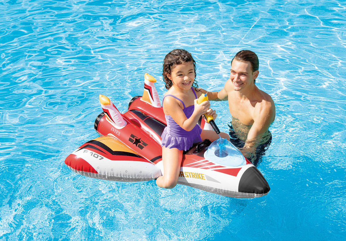 Intex Plane Ride-On Inflatable Pool Floats w/ Water Guns