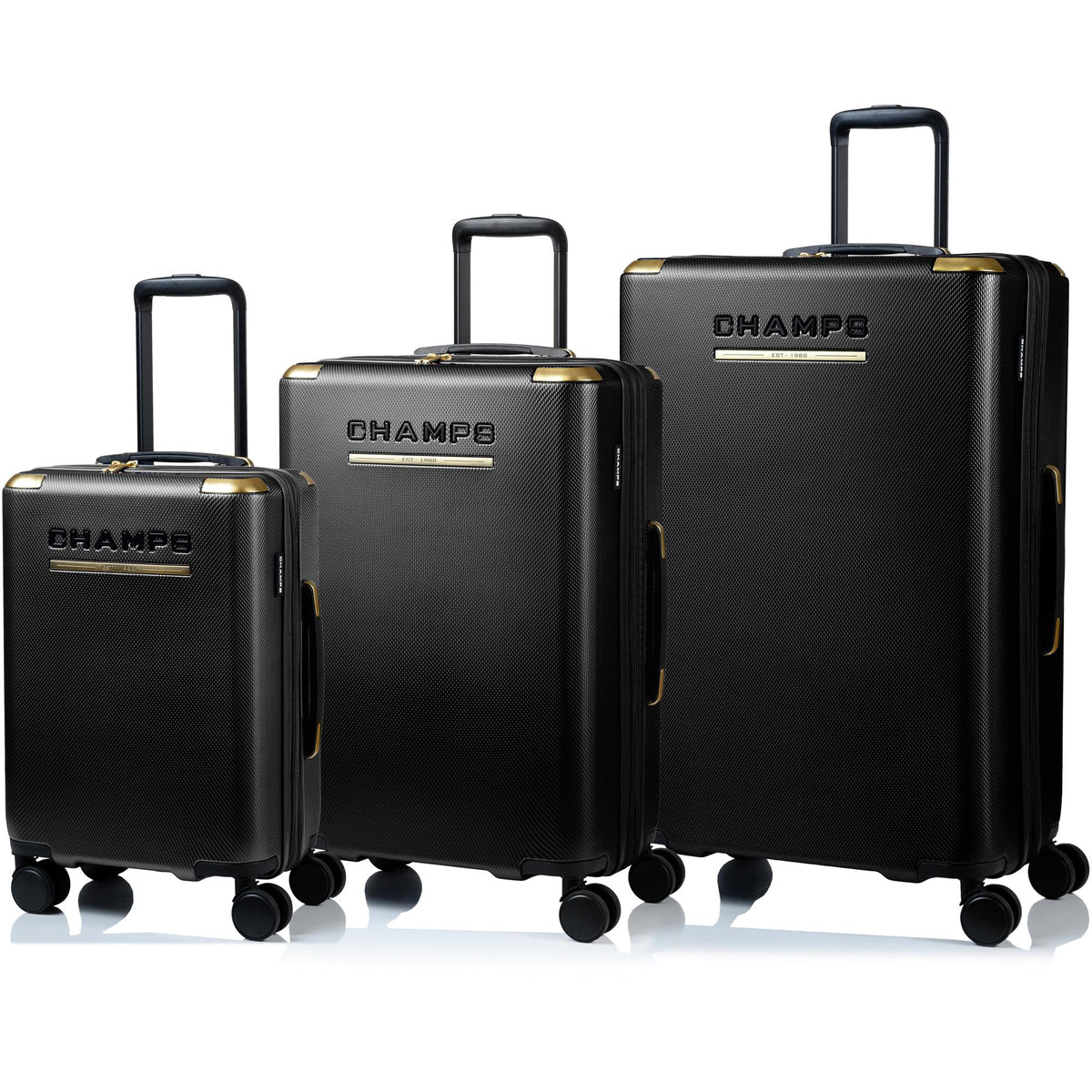 Champs Luggage Luxe II Hardside Luggage set Size 3 Pieces