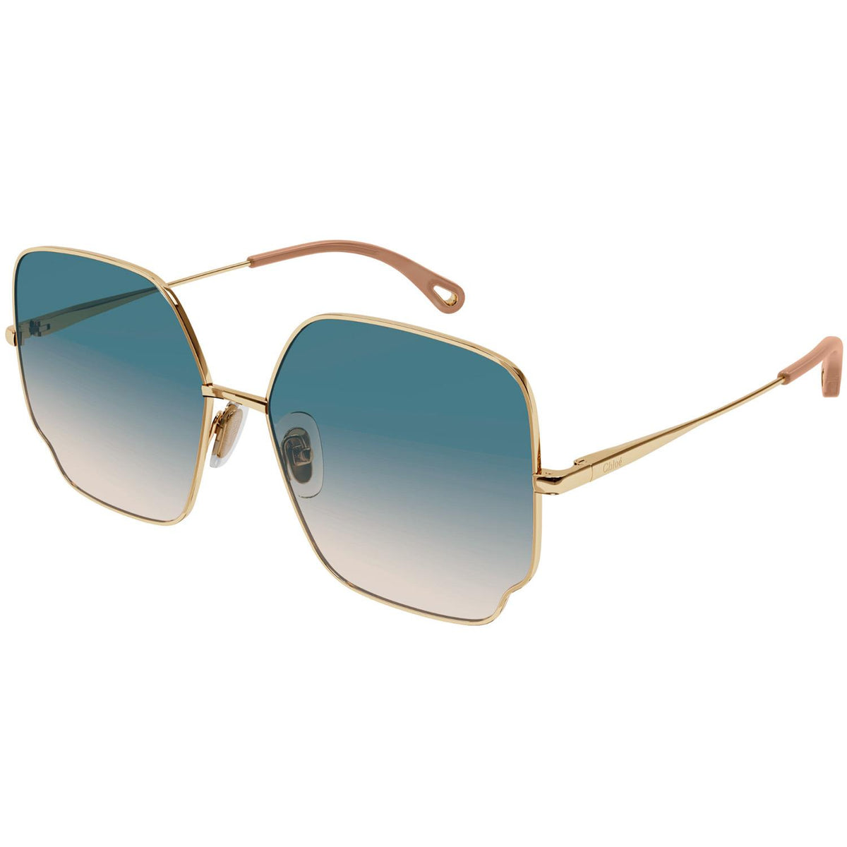 Chloe Women's Joni Sunglasses - Gold/Green Gradient Lens