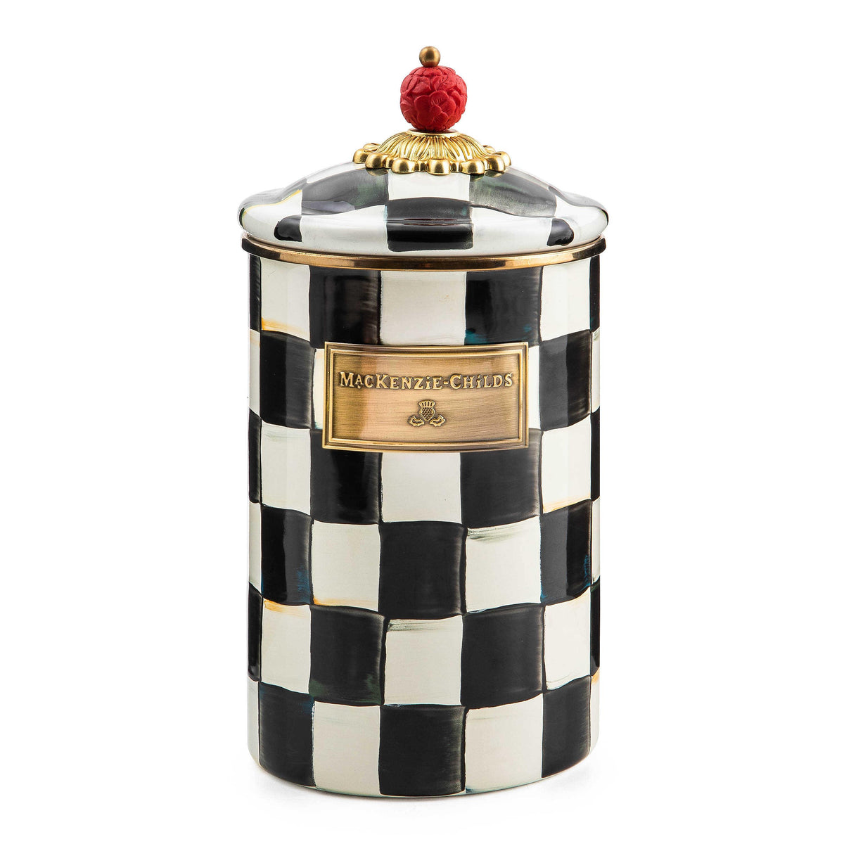 MacKenzie-Childs Royal Check Large Canister