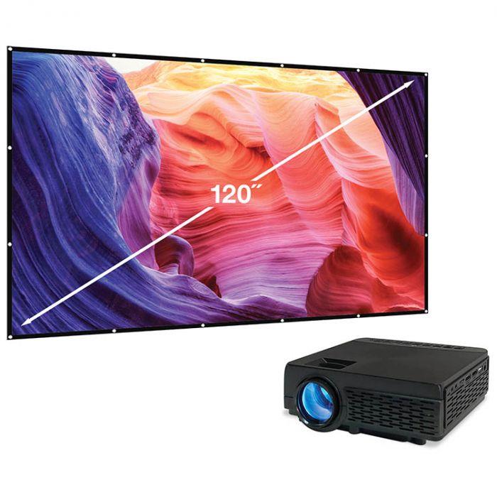 GPX All-In-One Projector + Screen Kit