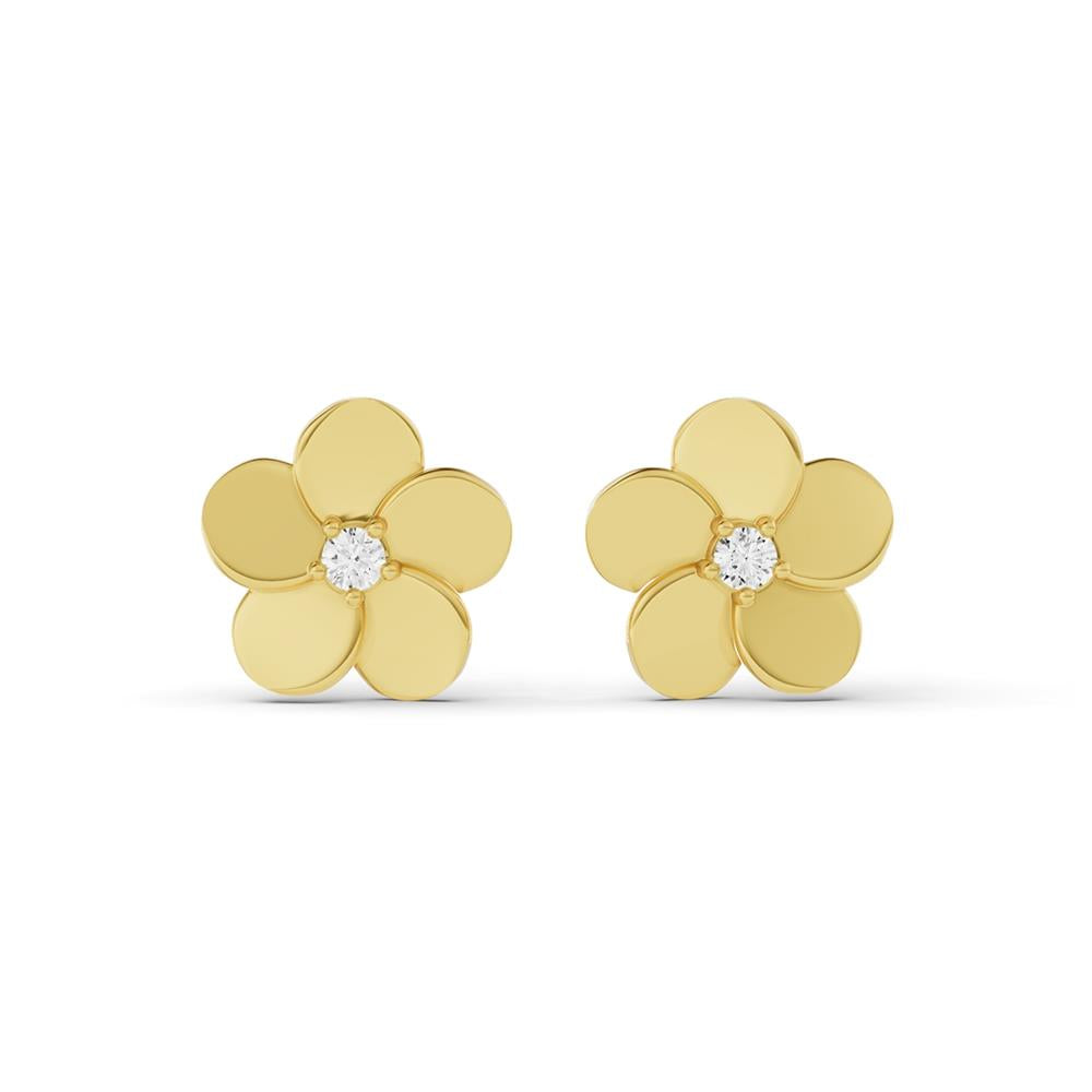 Prestige Boutique Diamonds Lab Diamond Flower Earrings Size 0.33 CTW
