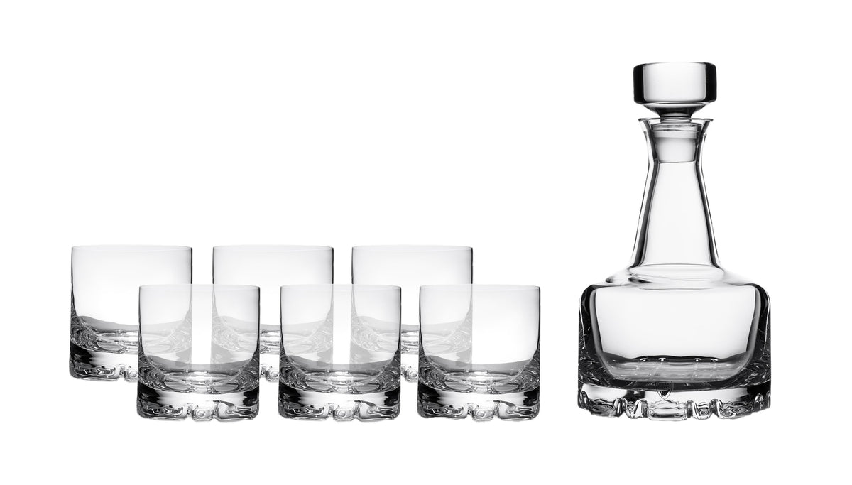 Orrefors Erik 7 pc Decanter Set