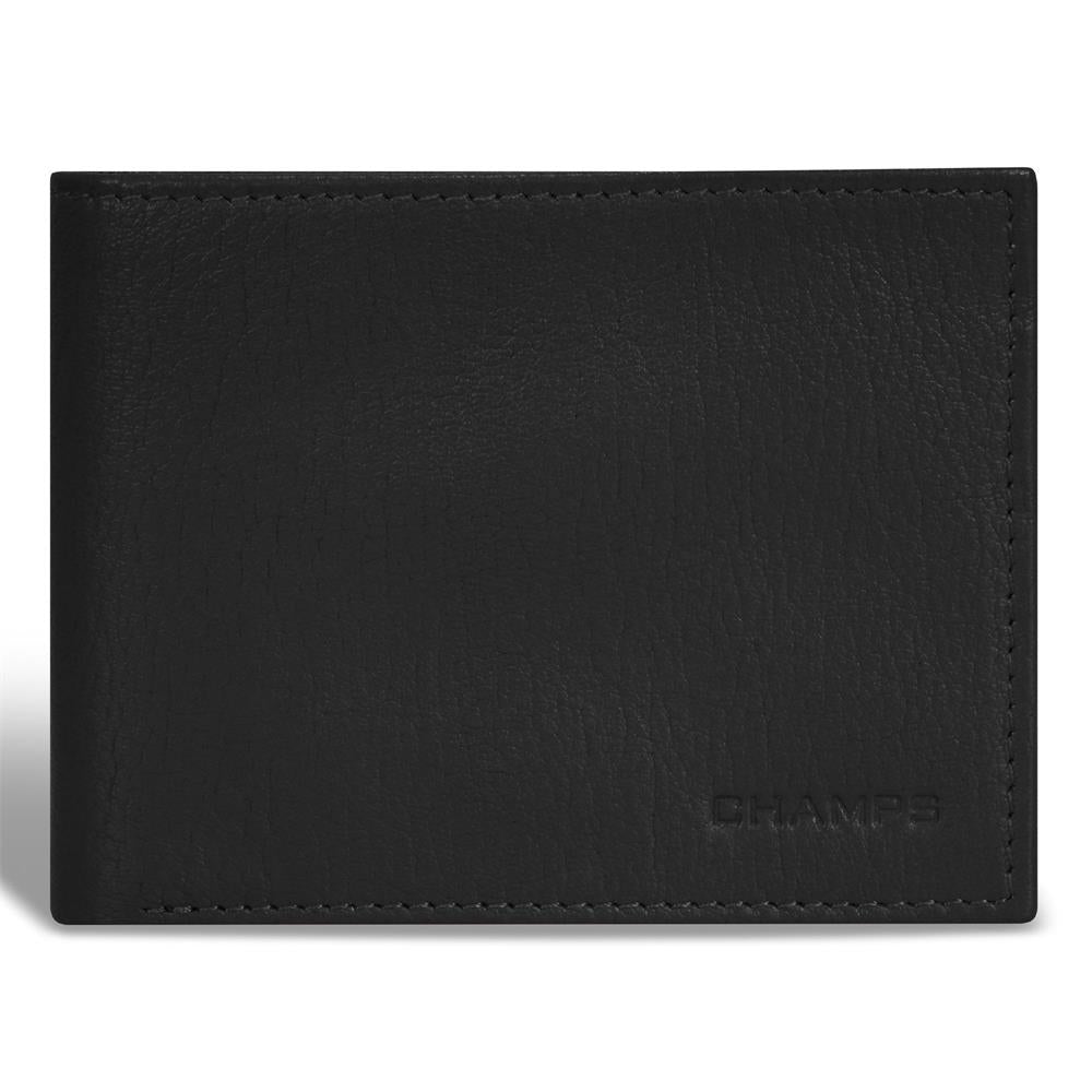 Champs Luggage Onyx Leather Top Wing Wallet Size 4.25"x3.5"