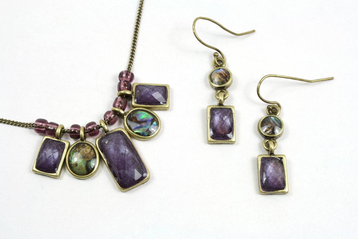 DKD Purple Passion Necklace And Earring Set