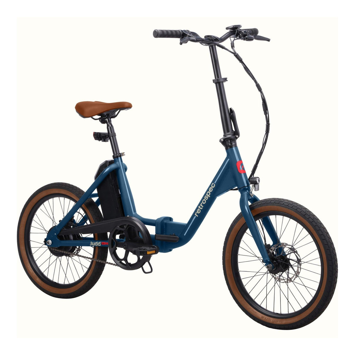 Retrospec Judd Rev 2 Folding Electric Bike - 20" Frame Navy
