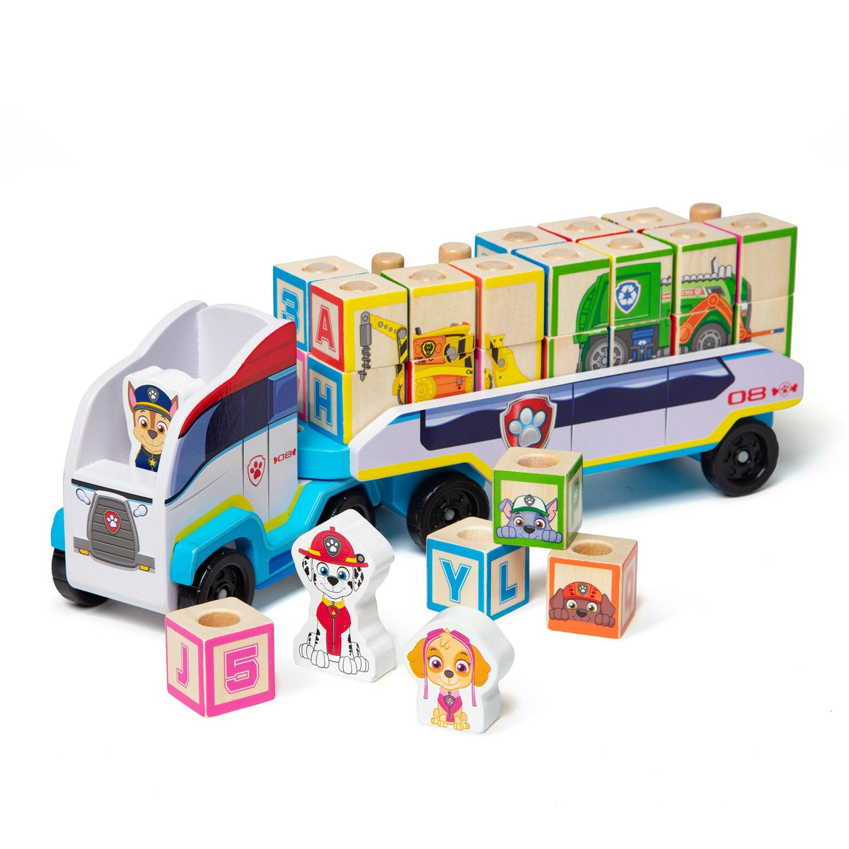 Melissa & Doug Paw Patrol Wooden ABC Block Truck Ages 3+ Years