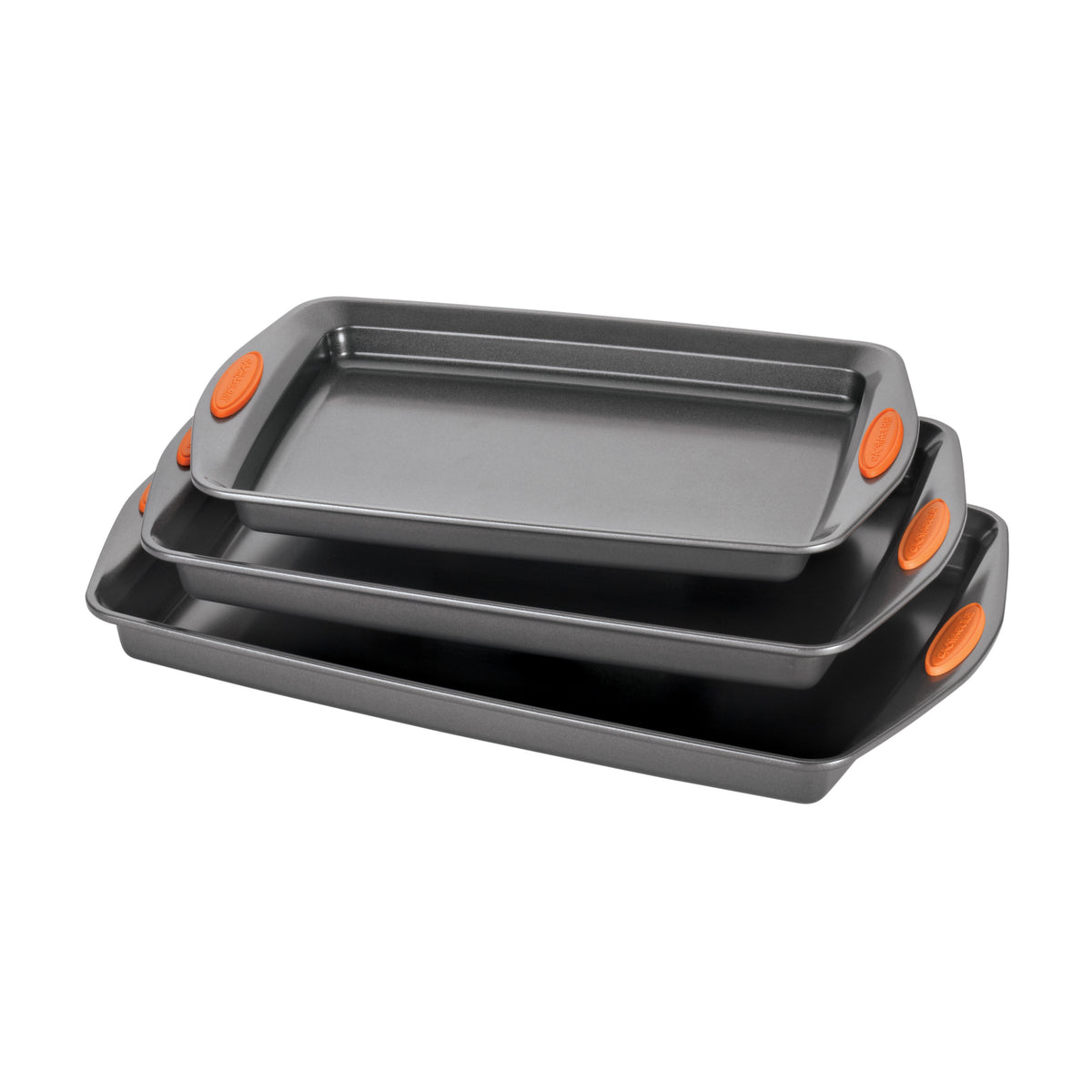 Rachael Ray 3 Piece Cookie Pan Set Orange