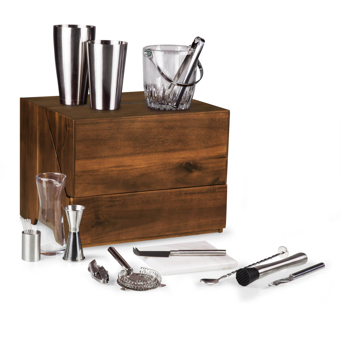 Picnic Time Madison Tabletop Bar - Acacia Wood