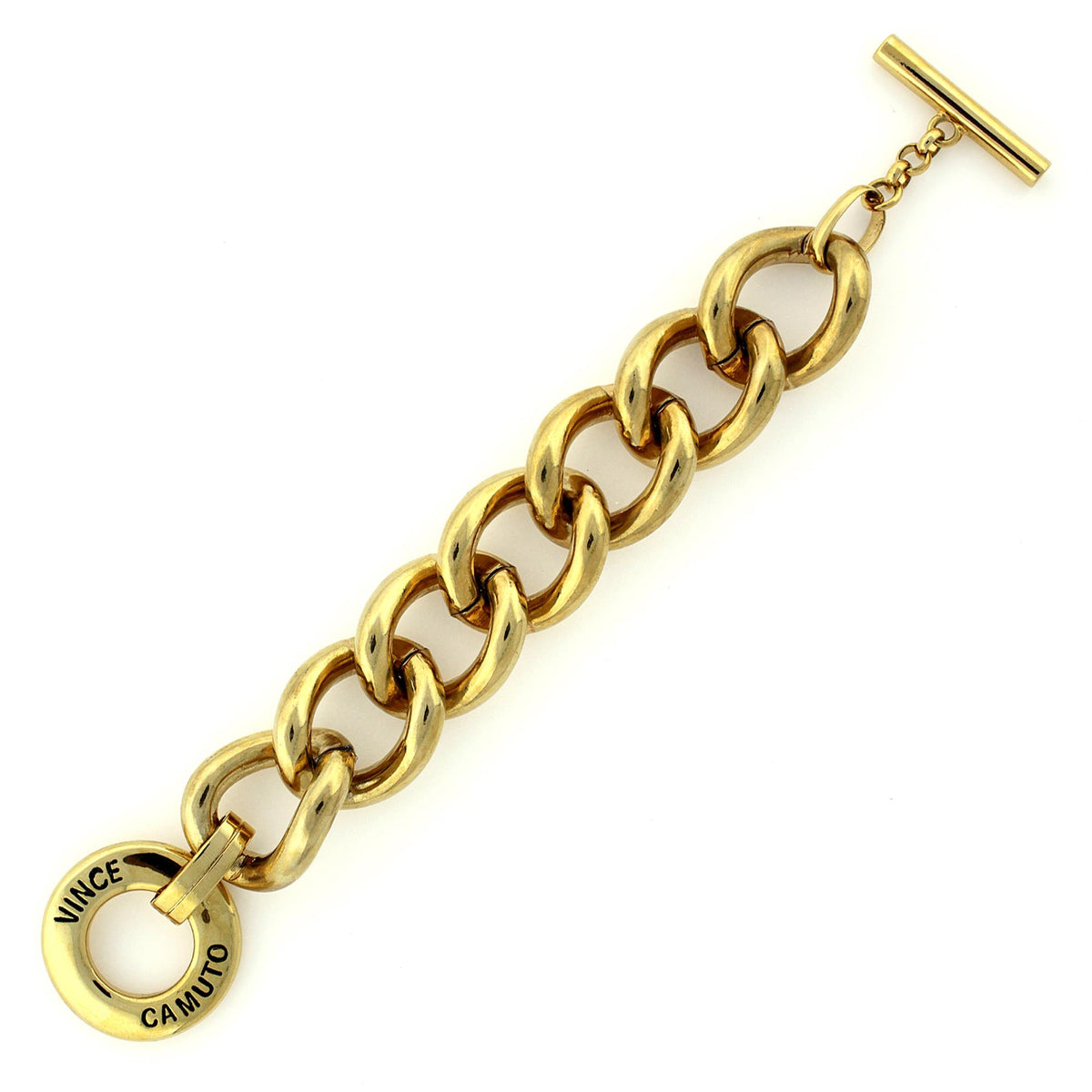 Vince Camuto Gold Round Links Bracelet