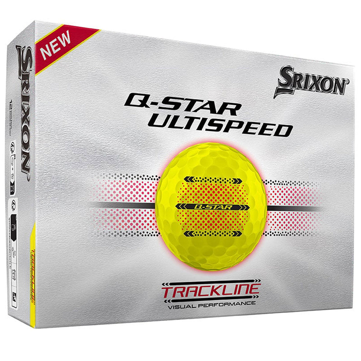 Srixon Q-Star Ultispeed TrackLine Golf Balls - Tour Yellow