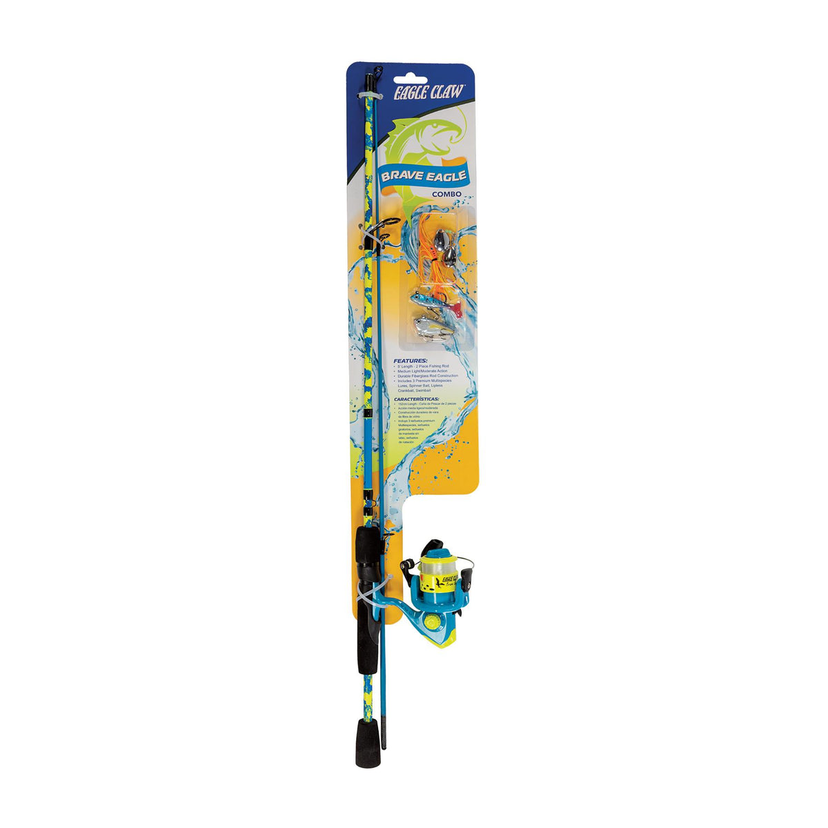 Brave Eagle Spinning Rod/Reel Combo, 2 pc. 5'