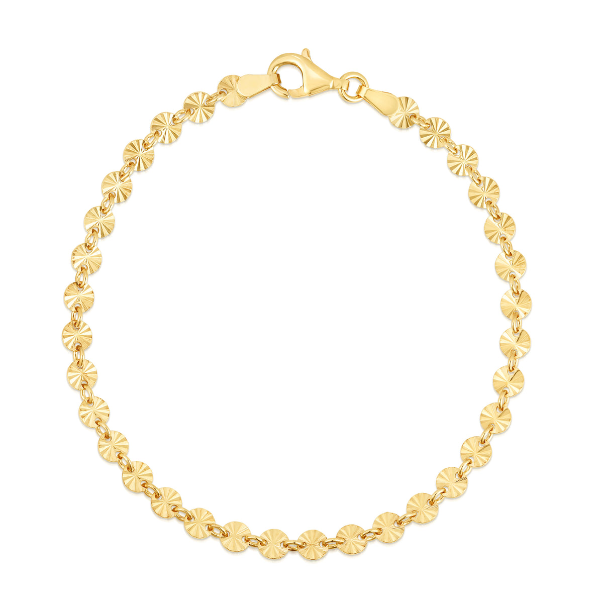 Jilco Inc Diamond Cut Vermeil Bracelet