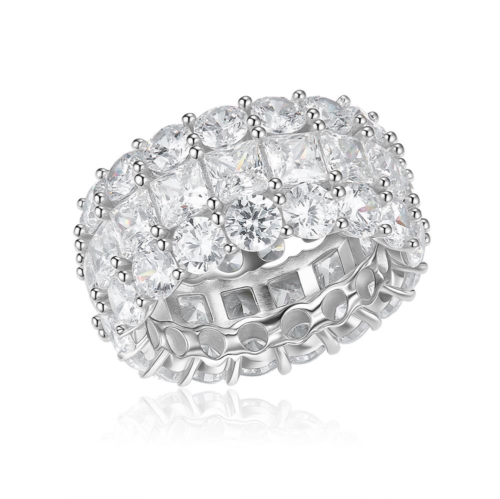 Anna Zuckerman Unforgettable 3 Row Eternity Ring Size 9