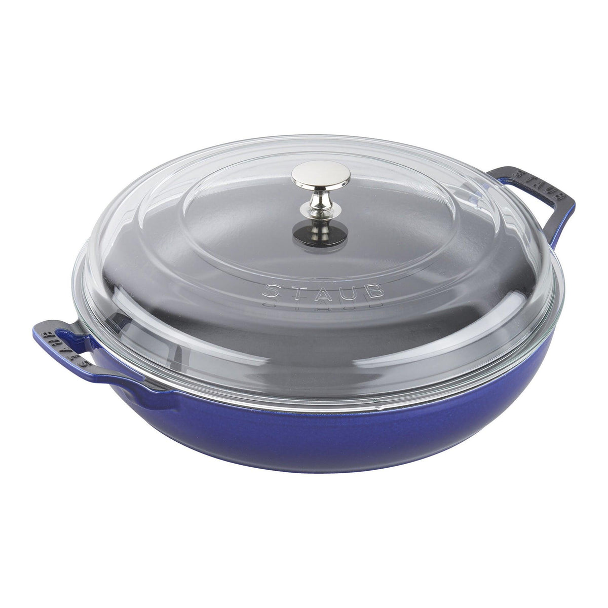 Staub 3.5qt Cast Iron Braiser w/ Glass Lid Dark Blue